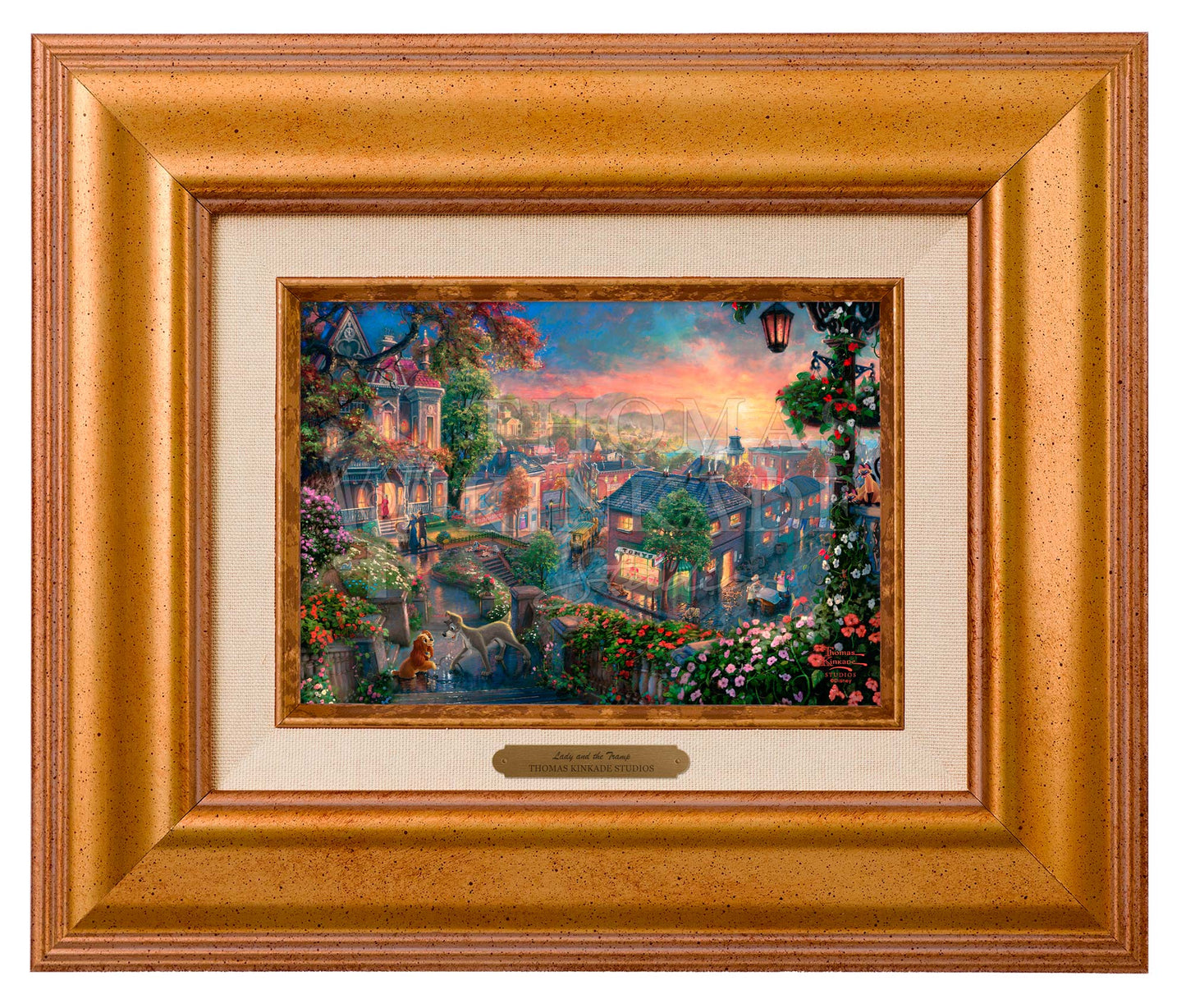 The blossoming relationship between Lady, an innocent and beautiful cocker spaniel, and Tramp, a roguish mutt from "the wrong side of the tracks. - Sunset Gold