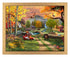 Set in a peaceful valley surrounded by nature’s quiet beauty, this heartwarming scene captures the early days of friendship between Tod, a curious young fox, and Copper, an eager hound puppy. Brushed Gold Frame