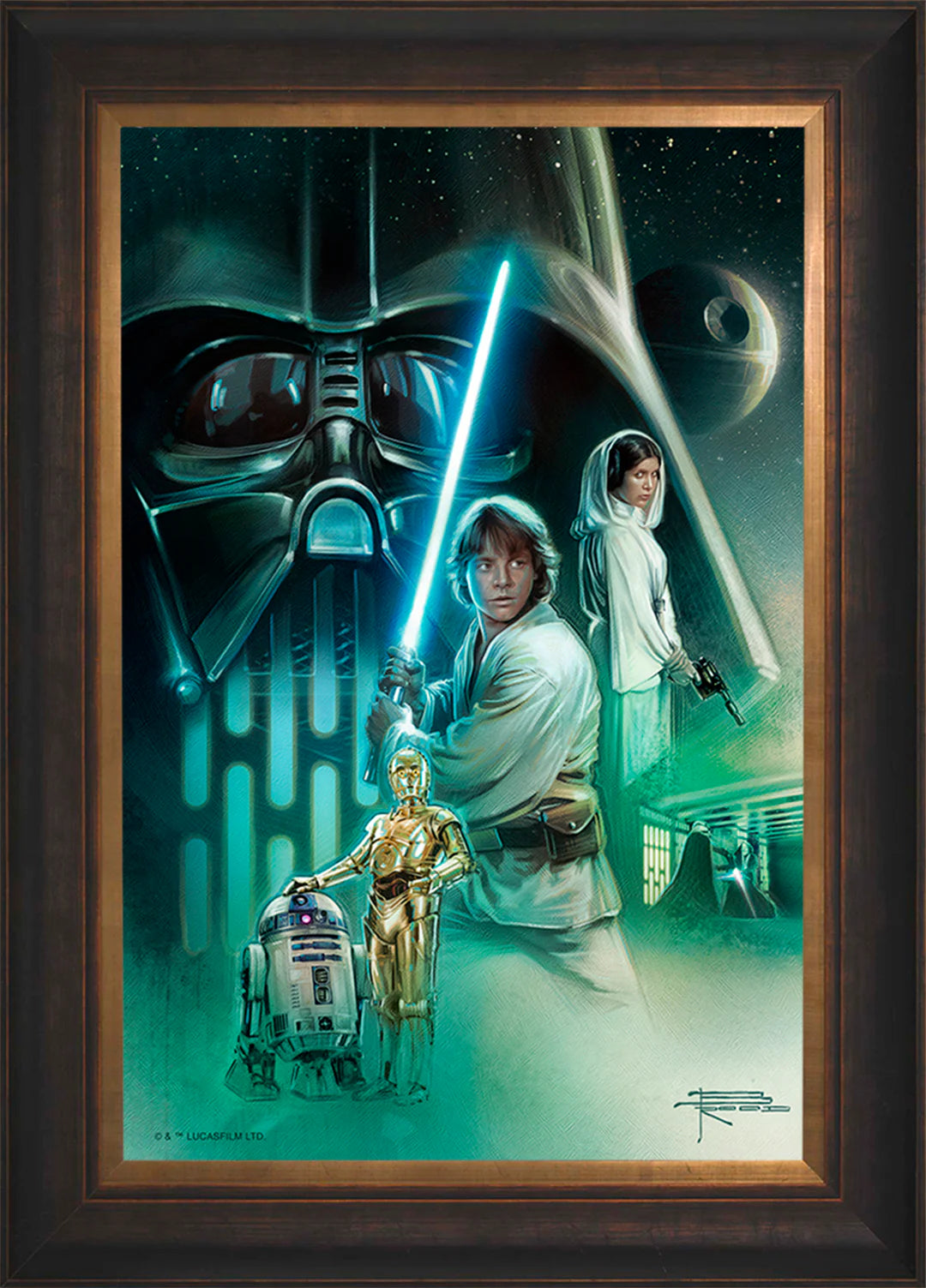 Framed artwork of a scene from &