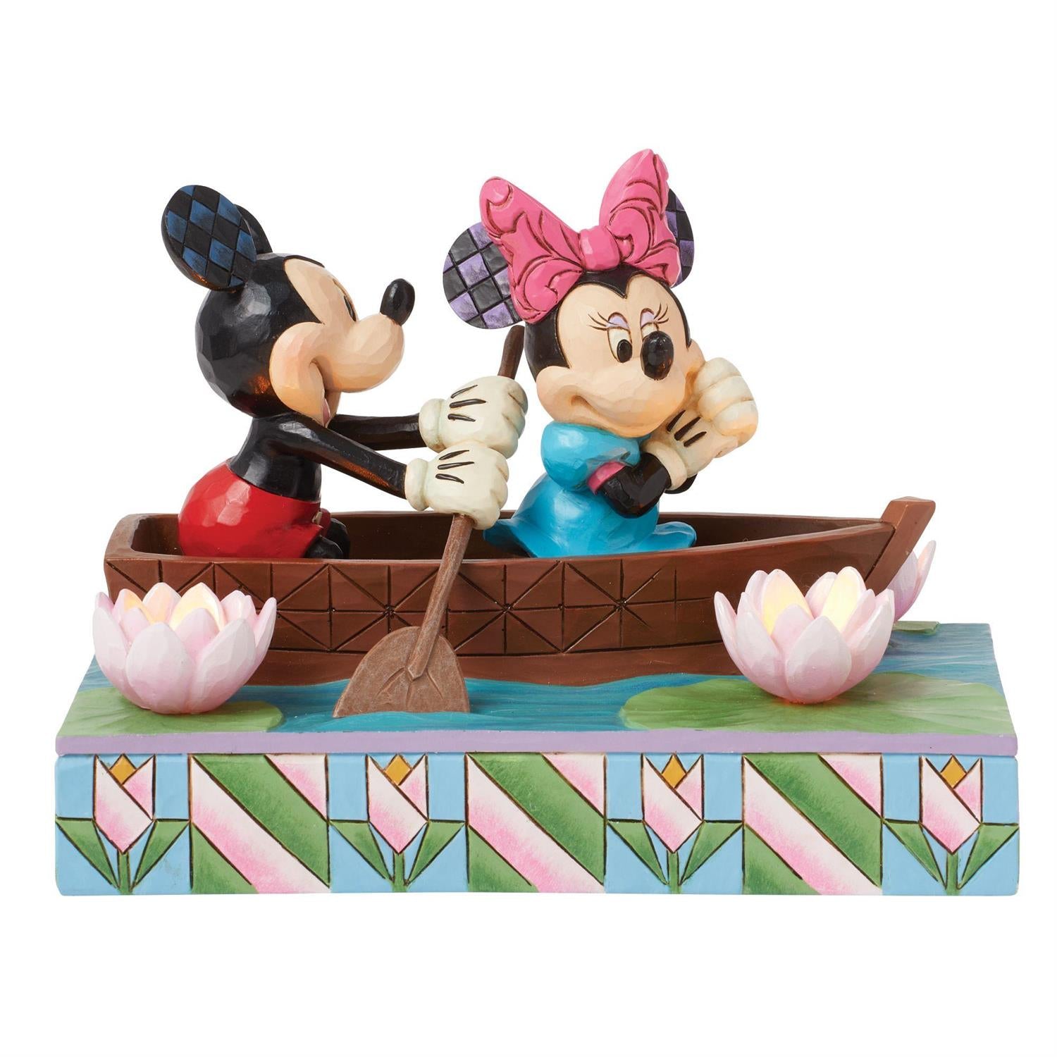 Mickey and Minnie in a rowboat