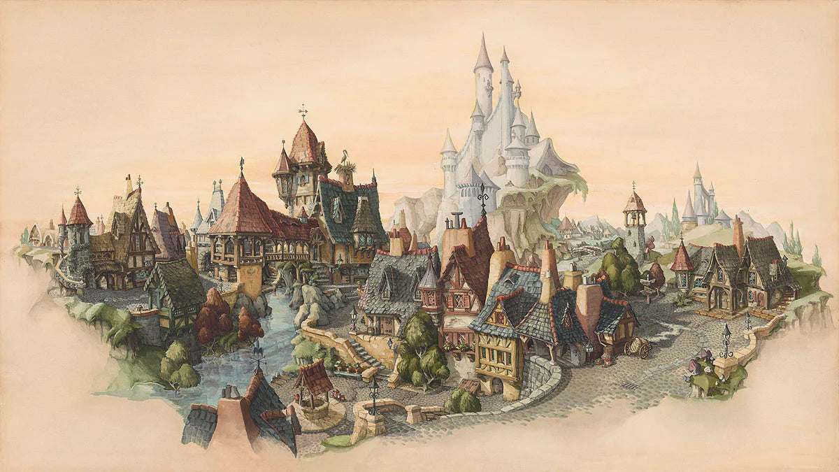 old-world European village settings. - Stretched