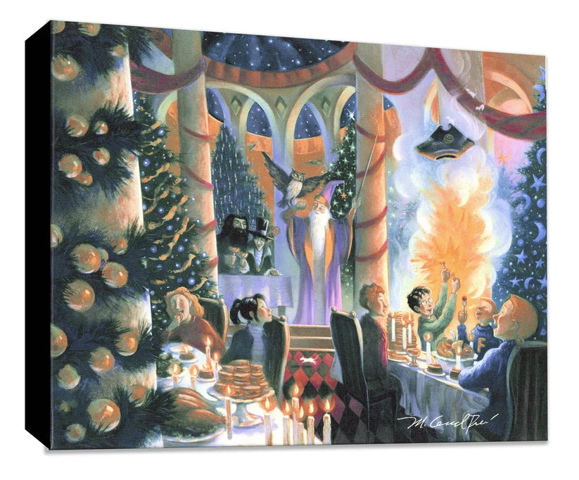 Harry and his friends are celebrating Christmas. Gallery Wrapped Canvas