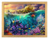 The Little Mermaid, Ursula prepares to unleash her dark magic, flanked by Flotsam and Jetsam - Brushed Gold Frame