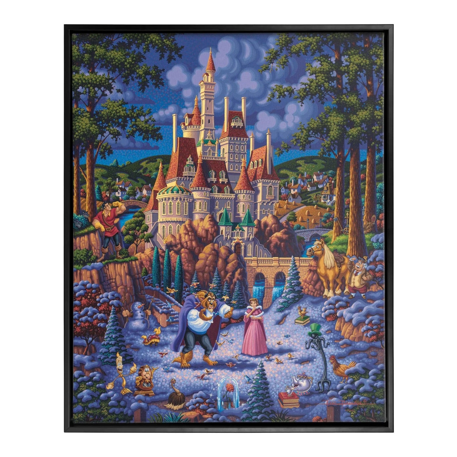 Disney Beauty and the Beast sale 30 Years Set of 4 Canvas Print Limited Edition 2,300