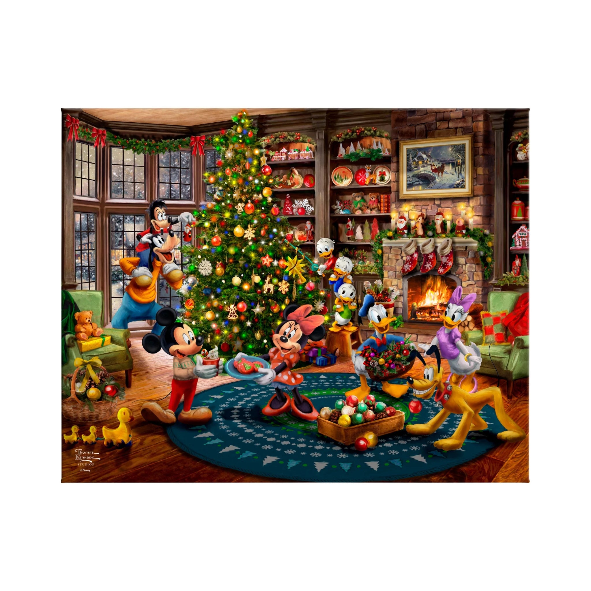 Mickey and Minnie Trimming the Tree