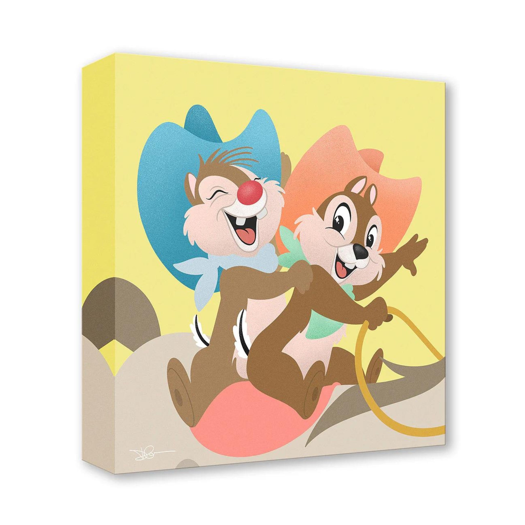 Artwork inspired by Walt Disney Studios animated classic film characters - Chip and Dale.