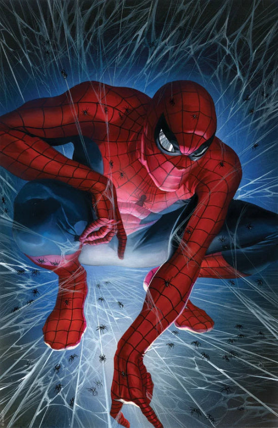 Spiderman Illustration Art Print – Superhero Marvel Wall Art, Portrait Orientation, Gloss Paper, UK Artist