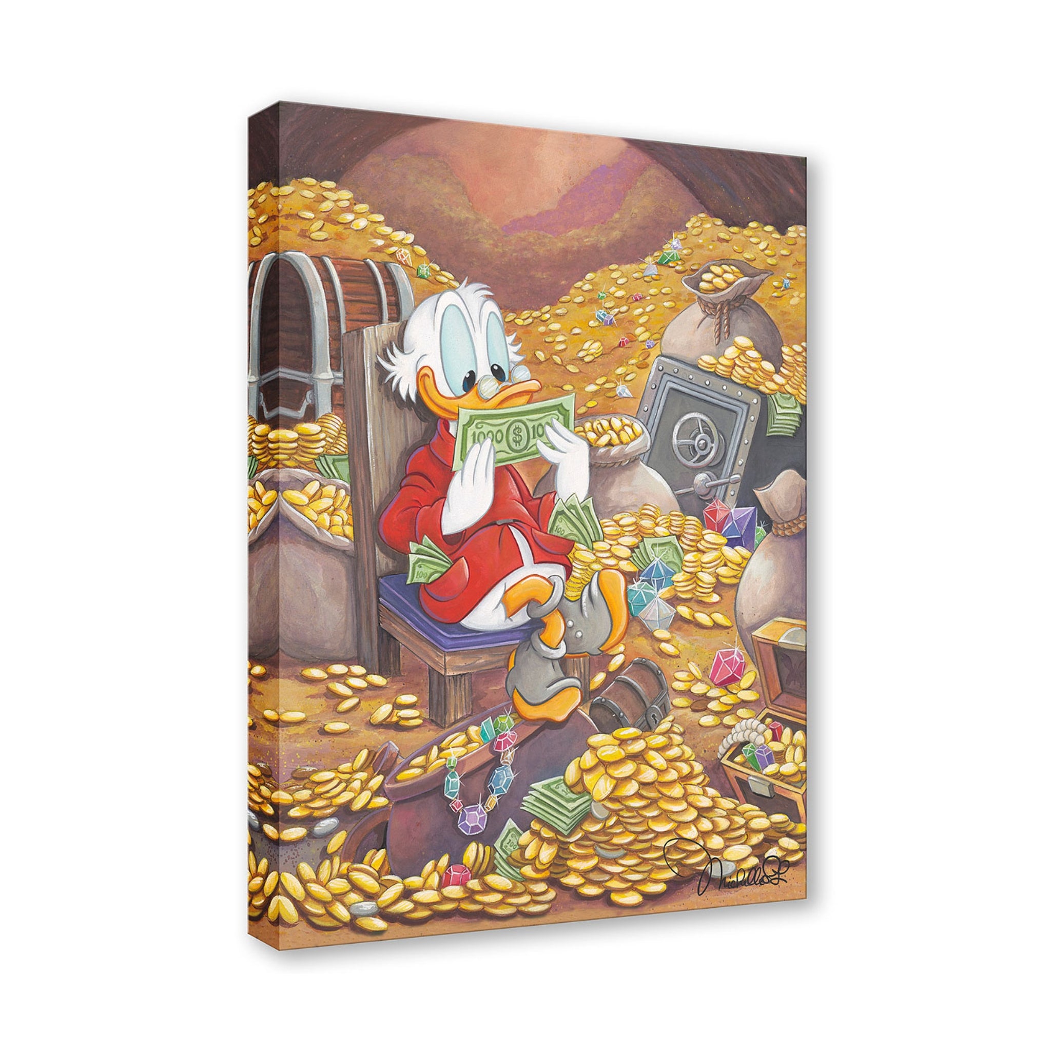 Artwork inspired by Scrooge McDuck - a fictional character created in 1947 by Carl Barks for The Walt Disney Company.