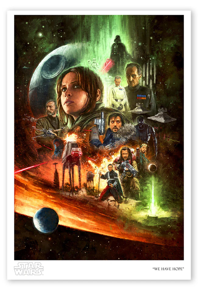 This piece captures the heart of Rogue One, celebrating the Rebellion&