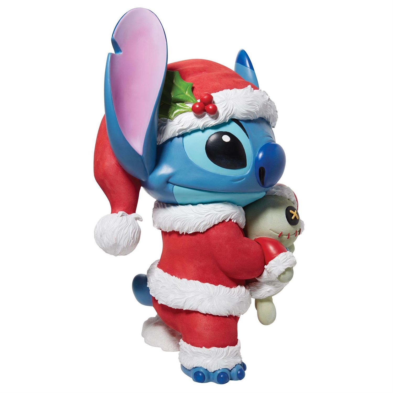 Stitch as Santa holding Lilo&