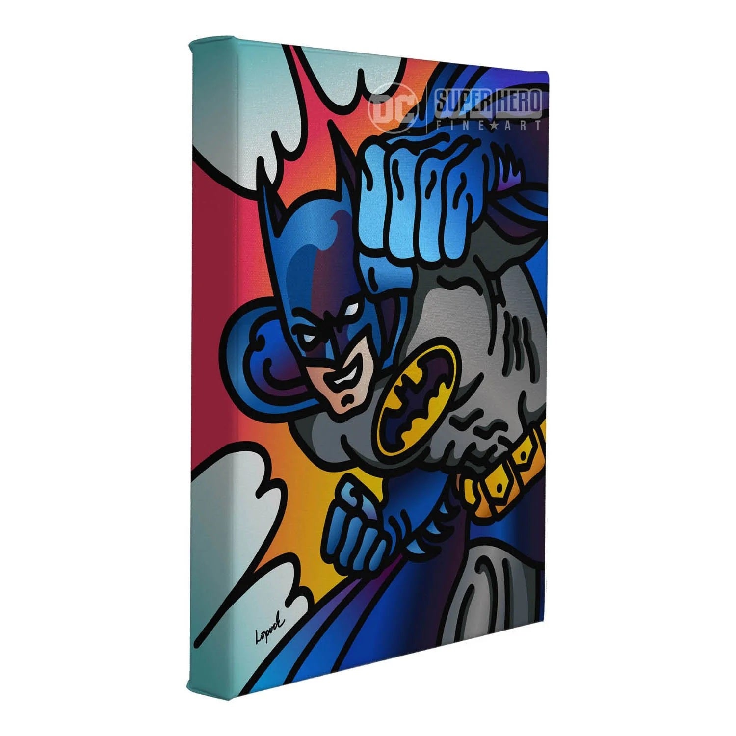 A vibrant portrait the iconic DC Comics - Batman.