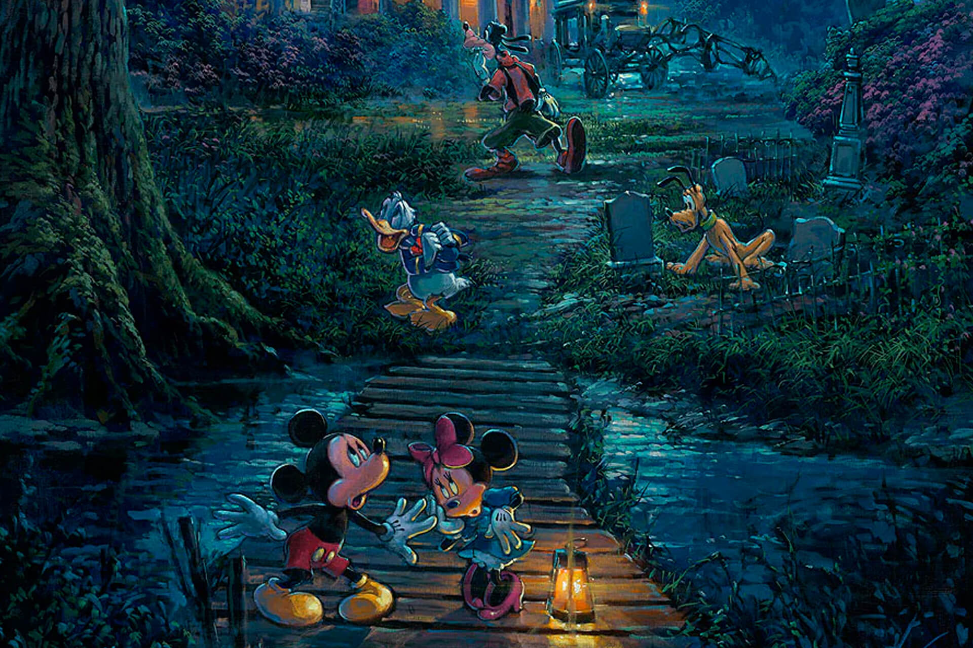 Disney Fine Art - A Haunting Moon Rises by Rodel Gonzalez