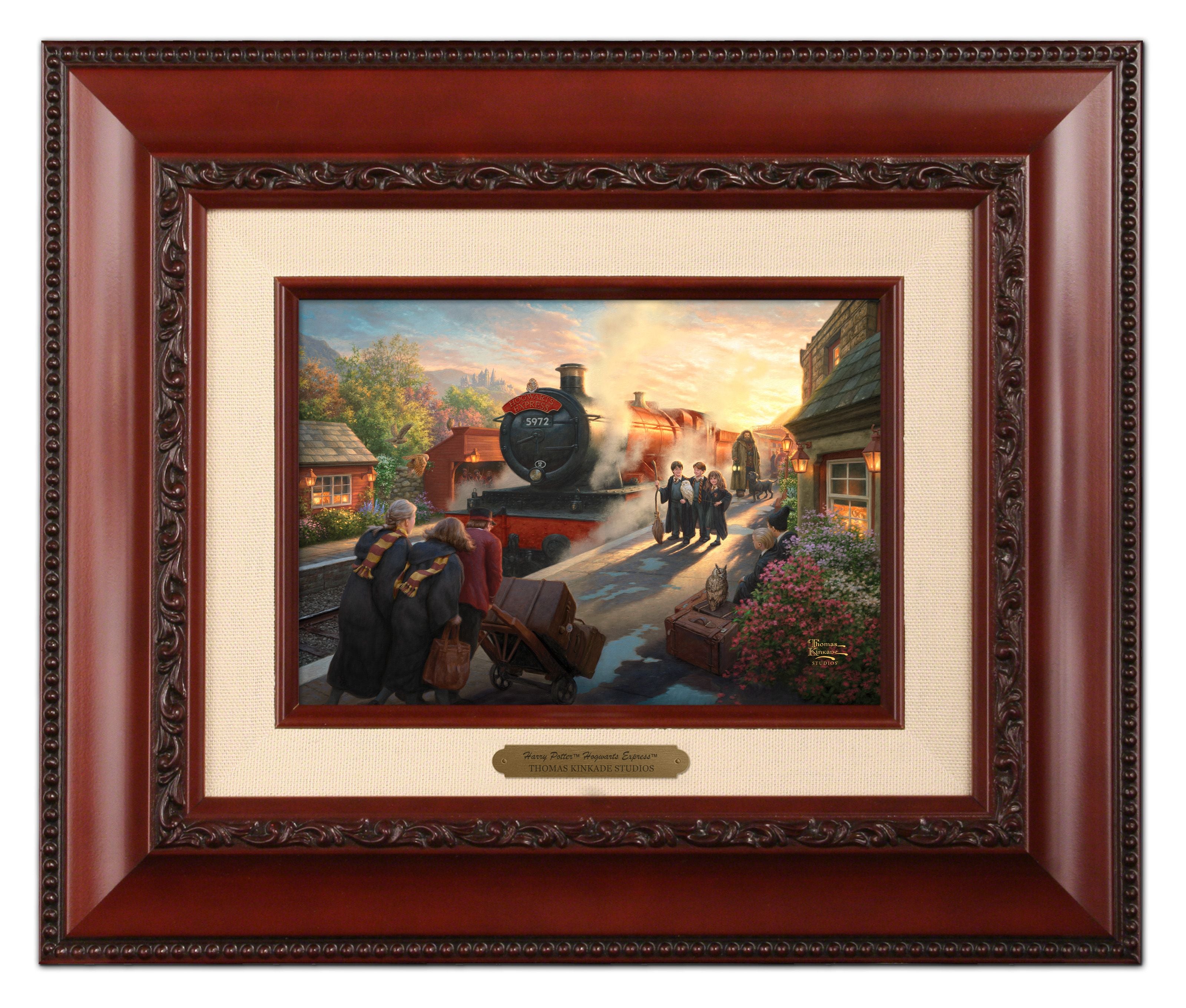 Rubeus Hagrid has come to collect Harry and travel with him to the school on the Hogwarts Express. Burl Frame