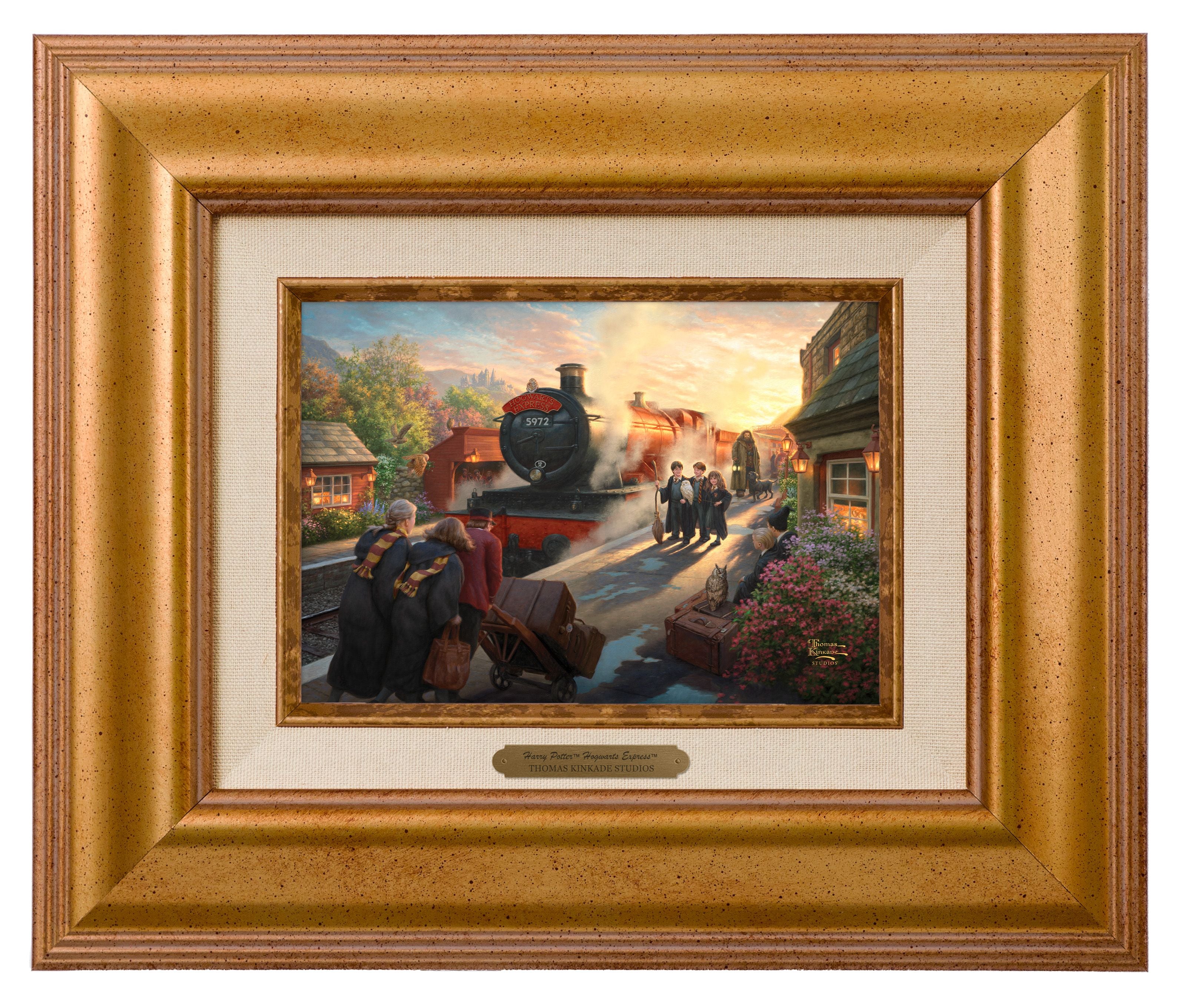 Rubeus Hagrid has come to collect Harry and travel with him to the school on the Hogwarts Express. Golden Sunset Frame