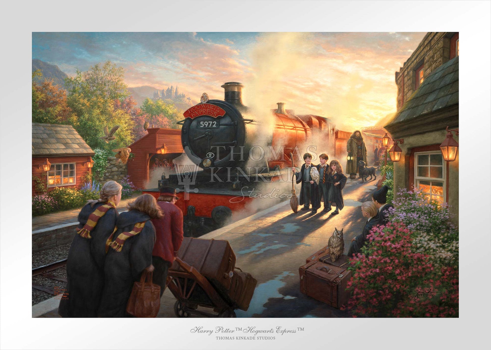 <strong><br></strong>Rubeus Hagrid has come to collect Harry and travel with him to the school on the Hogwarts Express. Unframed Paper