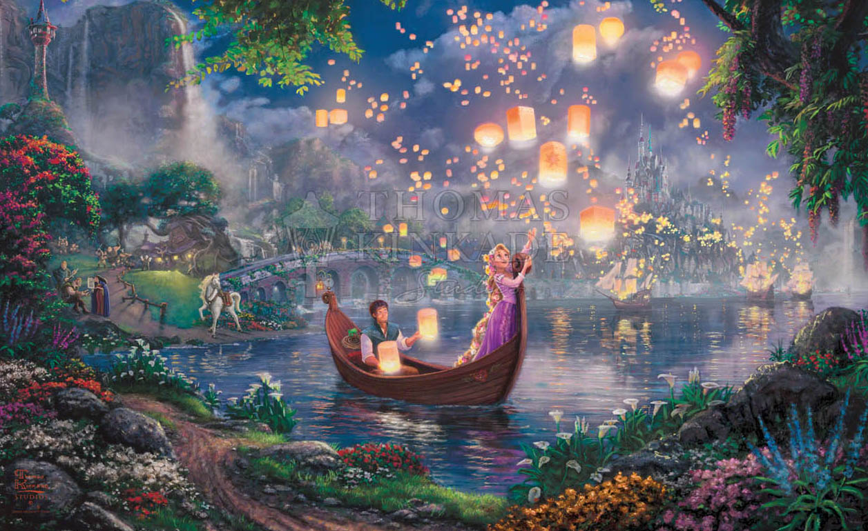 A collection of Limited Edition Disney Art by Thomas Kinkade Studios