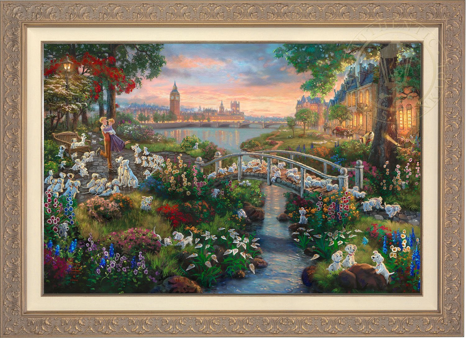 A visual tour of historic London, with all of its famous landmarks, 101 Dalmatians puppies along with Pongo, Perdita, Roger and Anita all gather at the park, for a day of romance and fun - Carrisa Frame