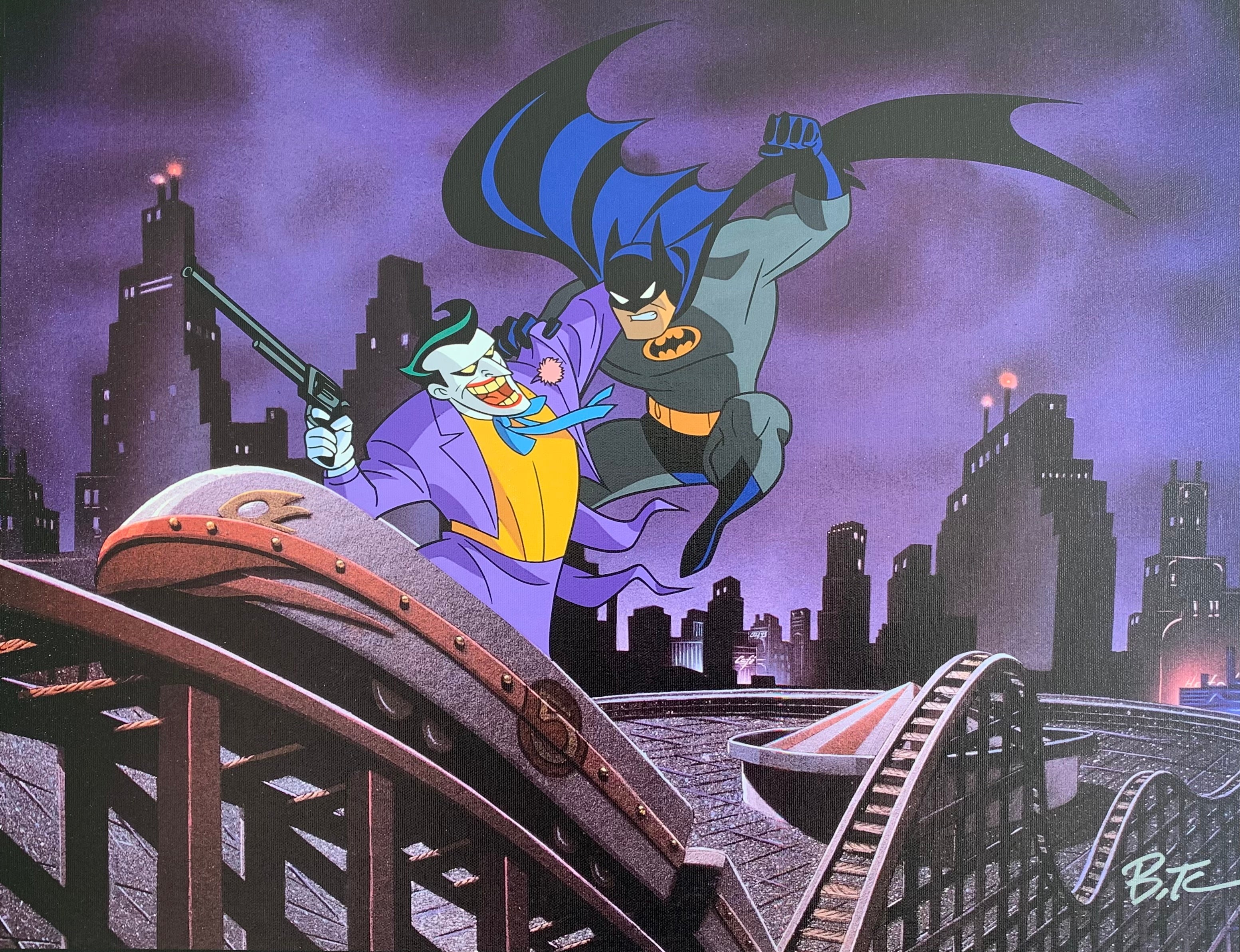 Be a Clown by Bruce Timm Featuring Batman and his nemesis the Joker.