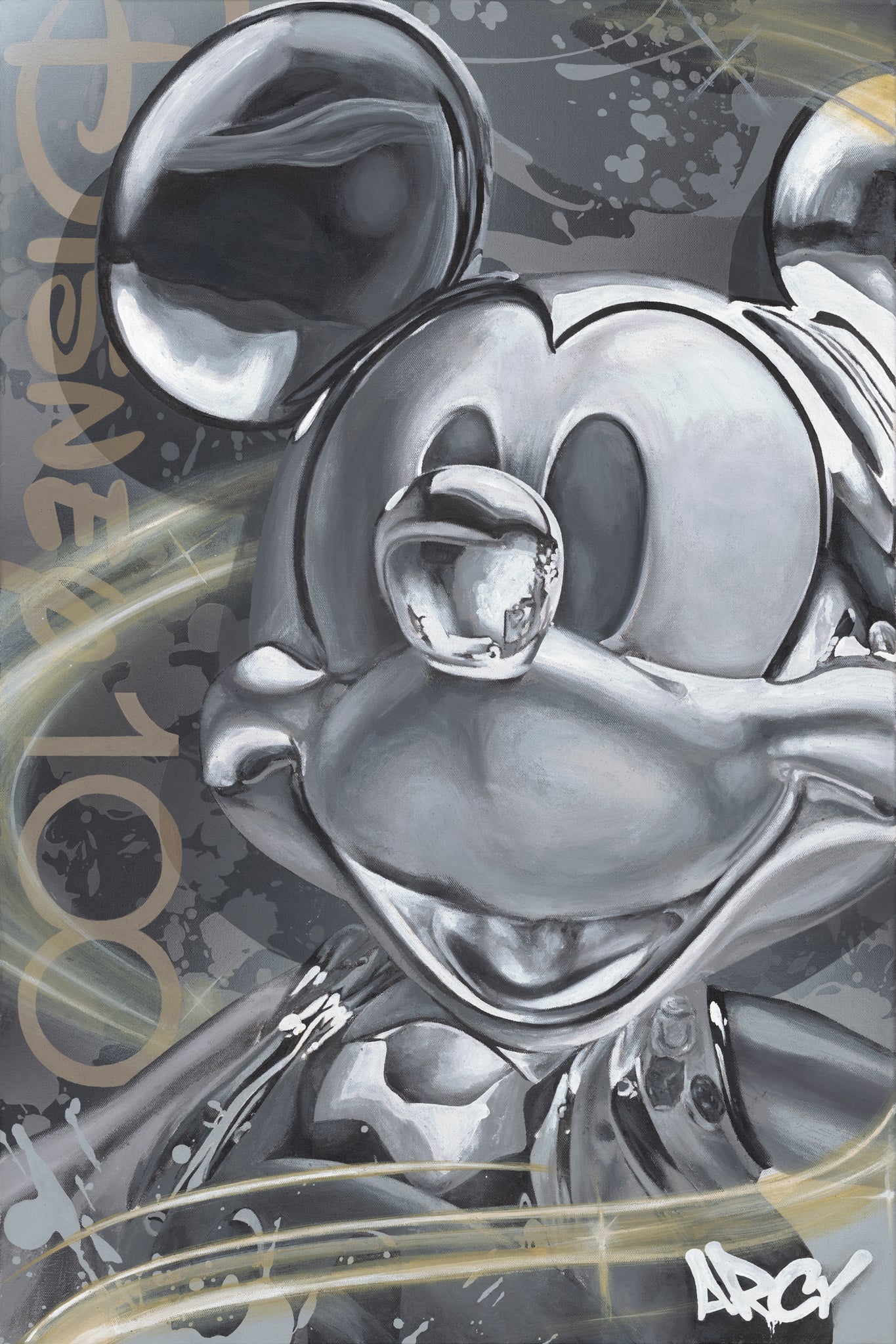 Black and White Mickey Mouse