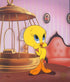 Awww, Aint I Tweet?” In Classic Tweety, everyone’s favorite little yellow bird stands proud outside his cage.