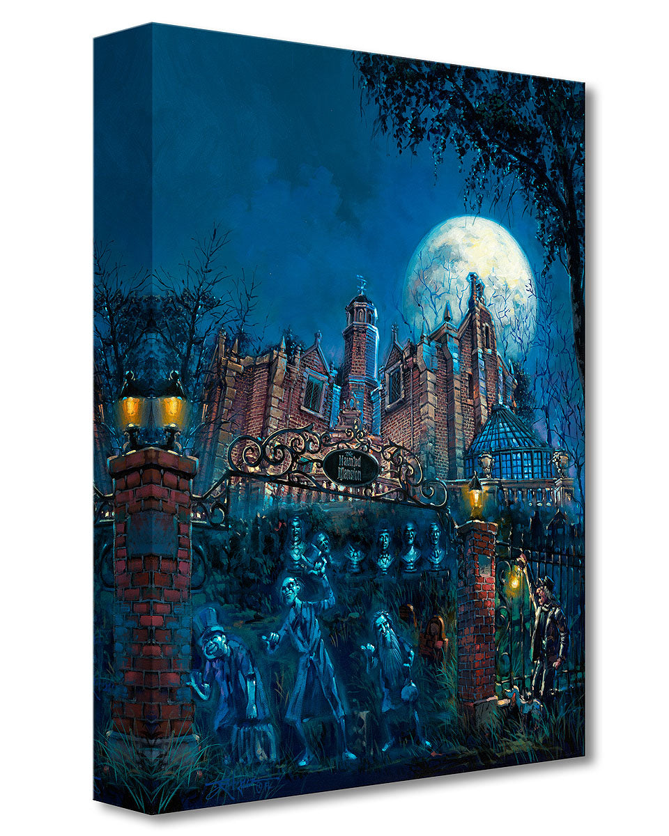 full moon, lighting the path for ghostly residences