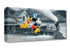 Mickey and Pluto riding an old locomotive train.