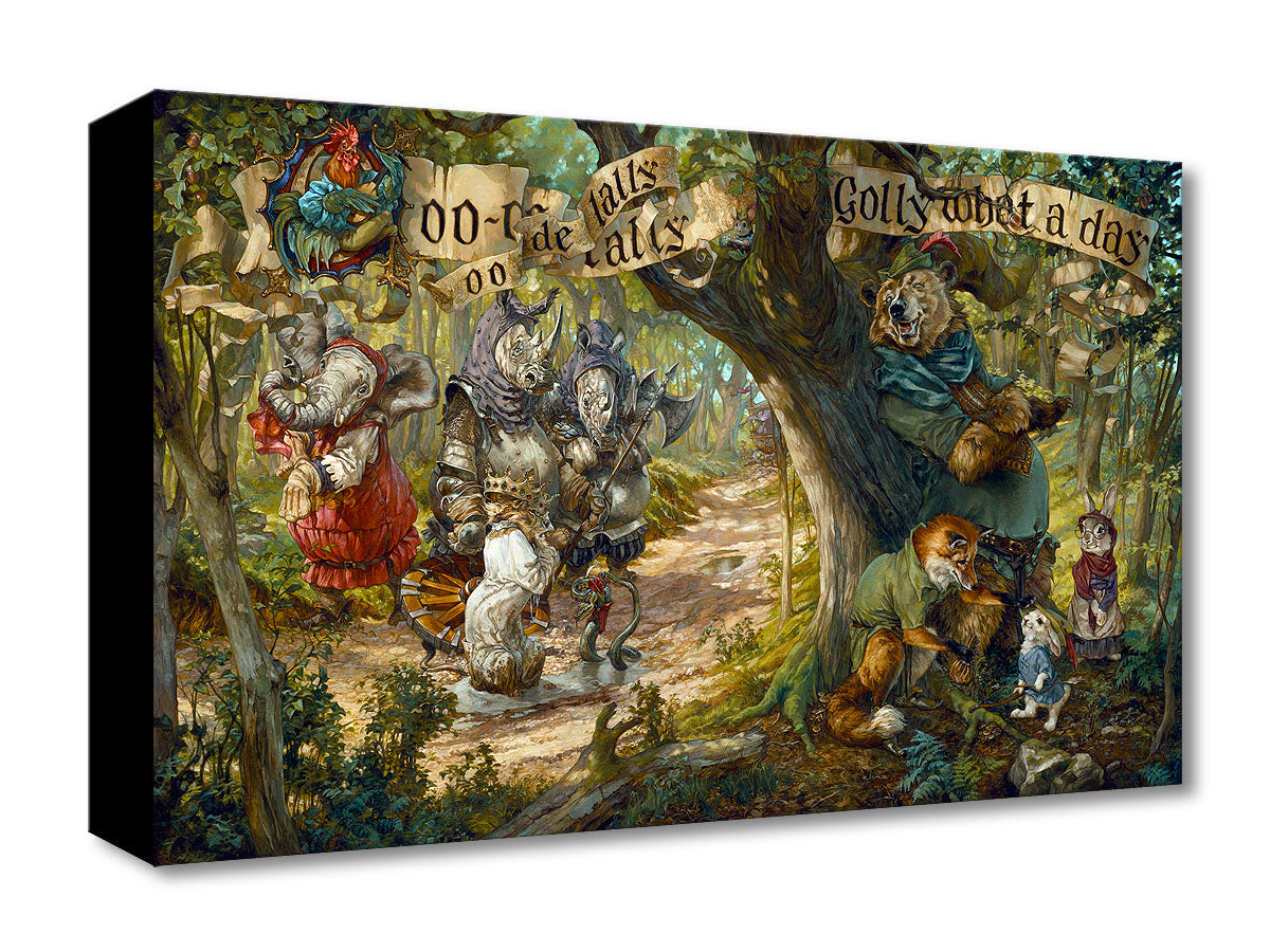 "Oo-De-Lally by by Heather (Theurer) Edwards Based on the classic animated Disney feature 1973 film Robin Hood. - Gallery Wrap Canvas