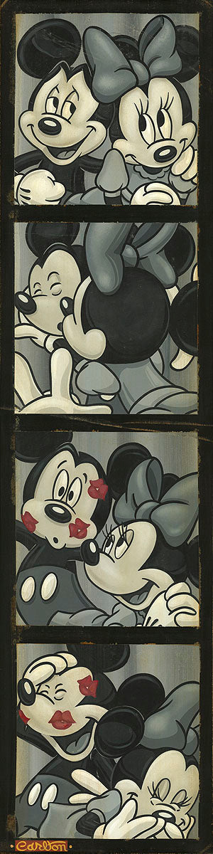 Photo Booth Kiss By Trevor Carlton Minnie and Mickey share some smooches in the photo booth.