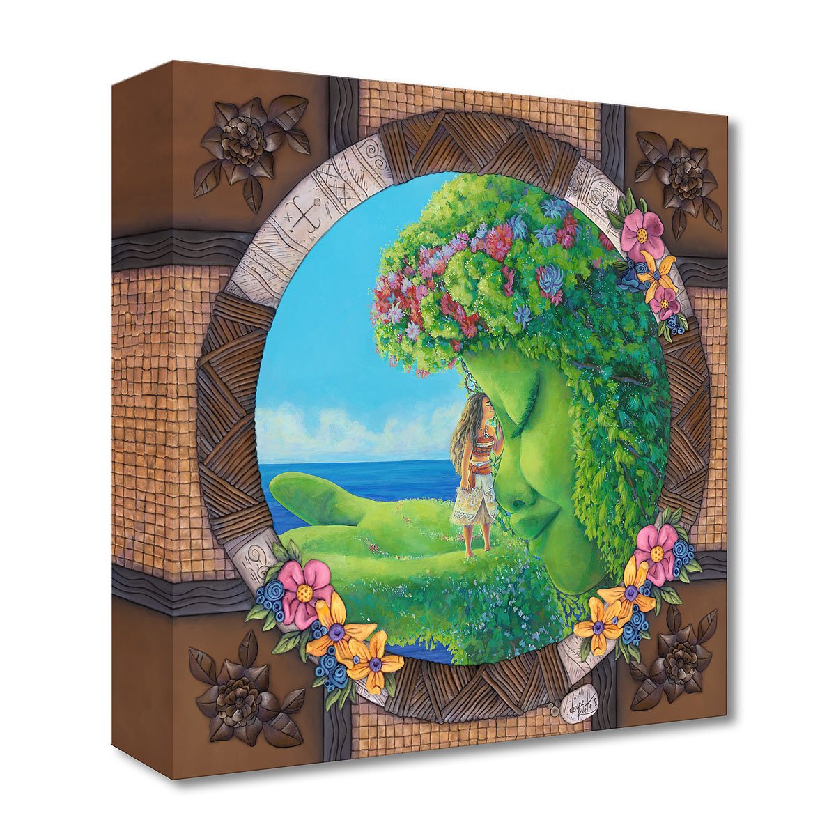 Te Fiti by Denyse Klette. Features Moana, and Te Fiti sharing a moment, a poignant moments from Disney&
