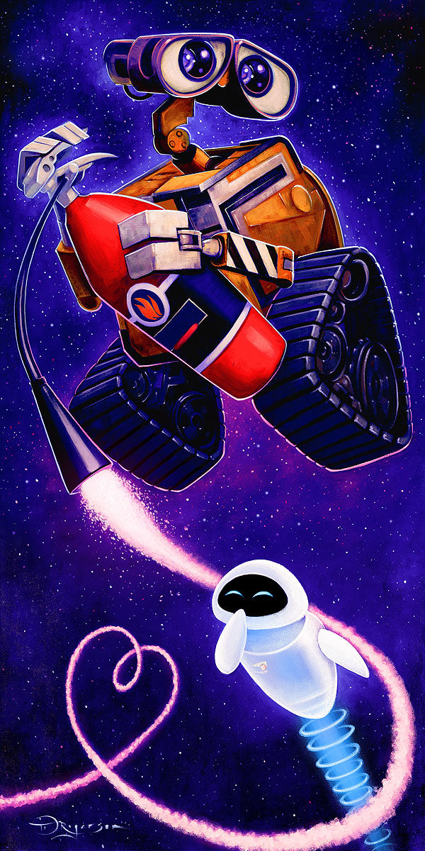 Wall•E and Eve by Tim Rogerson Wall•E and Eve making hearts in space.