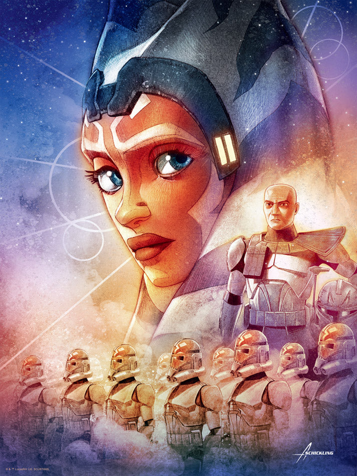 Star Wars: The Clone Wars-inspired print featuring Ahsoka Tano.