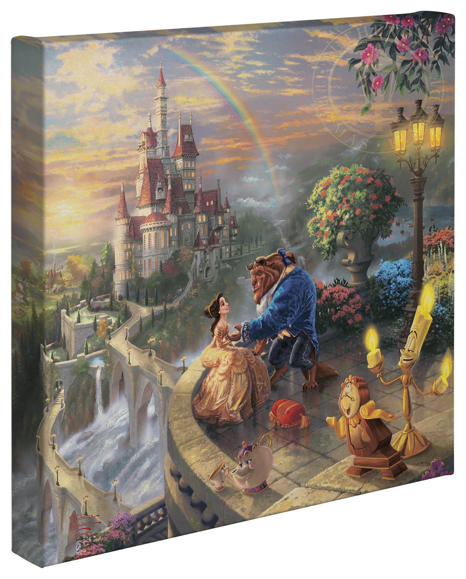 Beauty and the Beast Falling in Love – 14″ x 14″ Gallery Wrapped Canvas