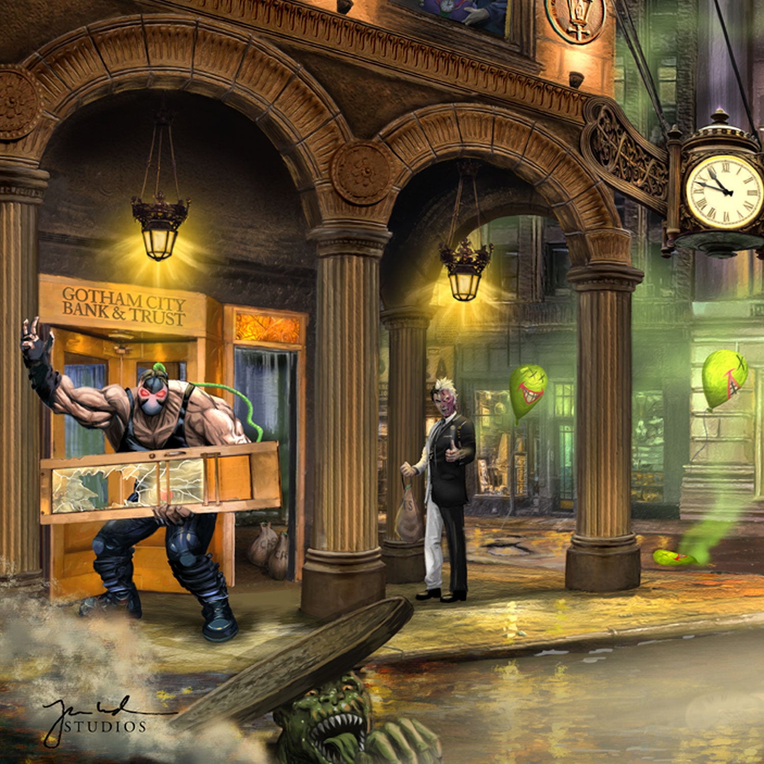 Villains caught in the act - Close-up