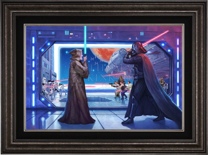 The Lightsaber™ battle between Obi-Wan Kenobi and Darth Vader - Dark Pewter Frame