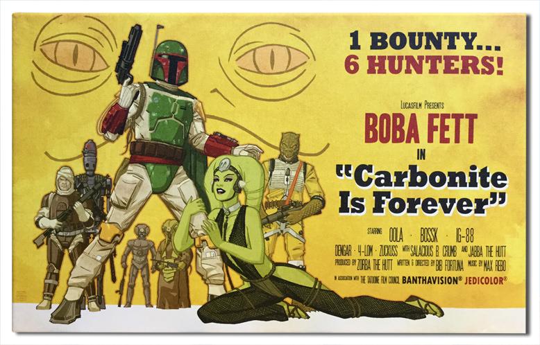Boba Fett, 1 Bounty and 6 Hunters
