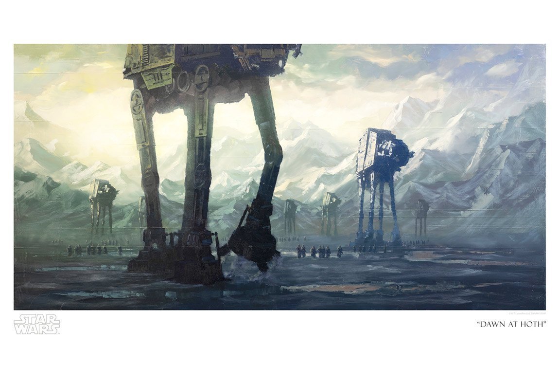 At the Battle of Hoth, massive AT-AT walkers engaged the Alliance. - Paper