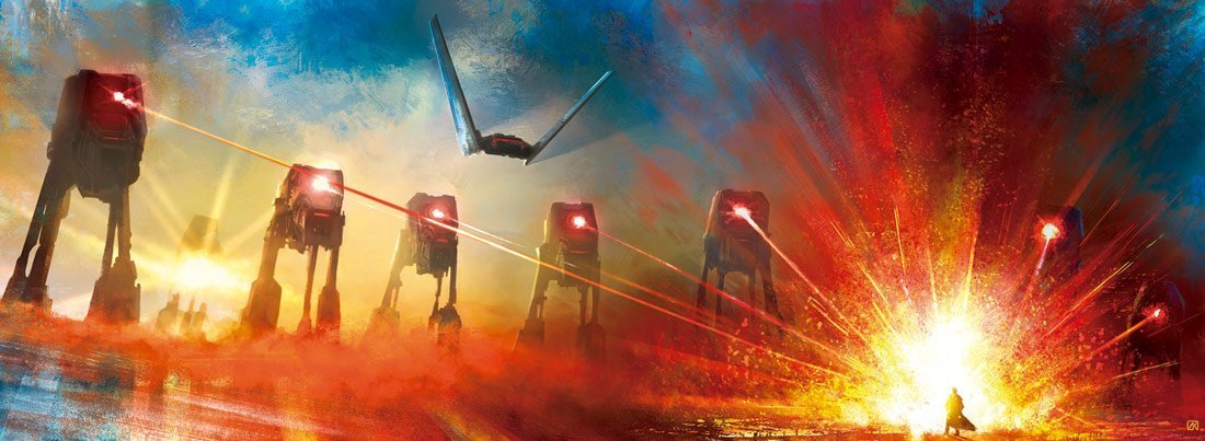 The AT-AT Walkers on the attack.