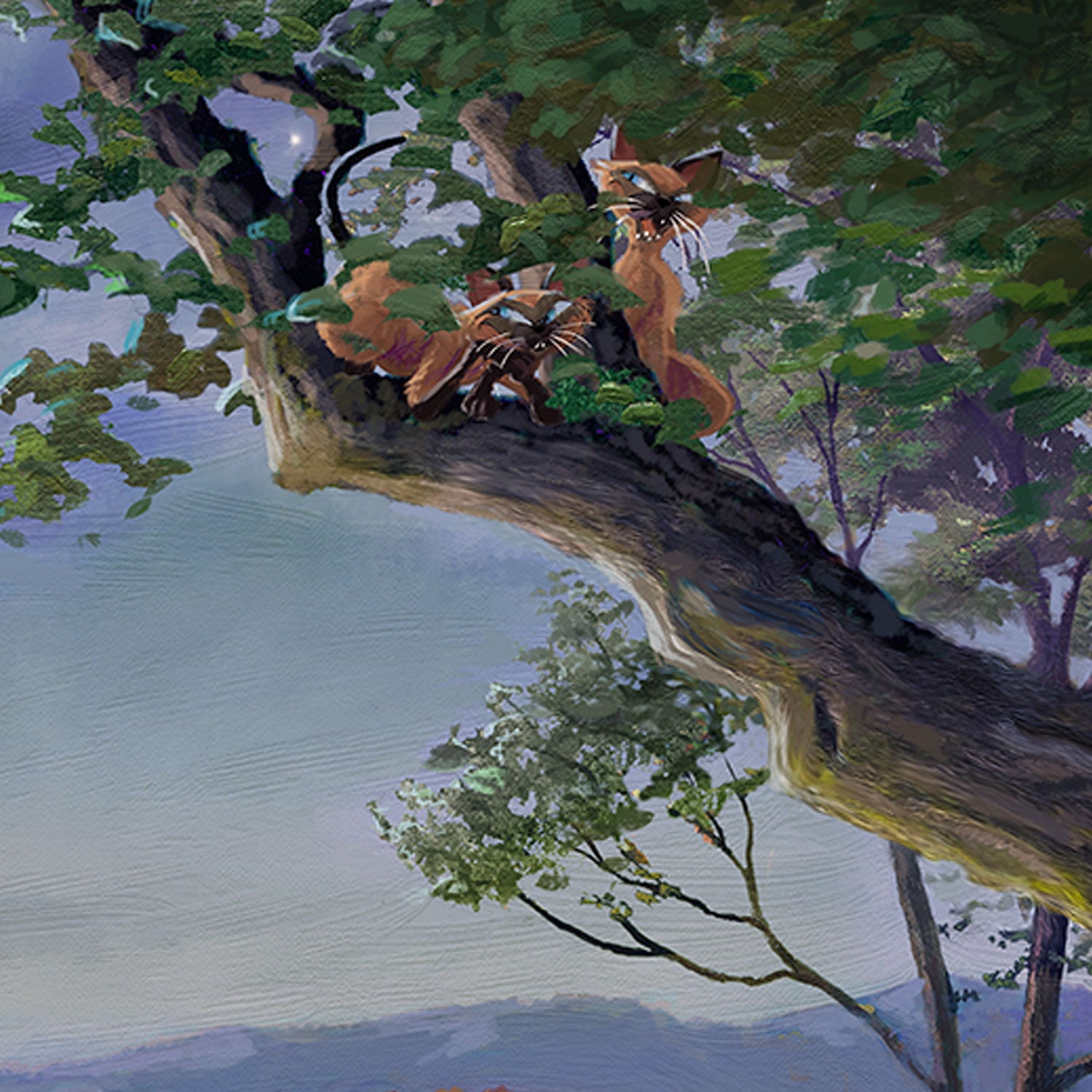 Si and Am, Aunt Sarah’s antagonistic twin Siamese cats - closeup