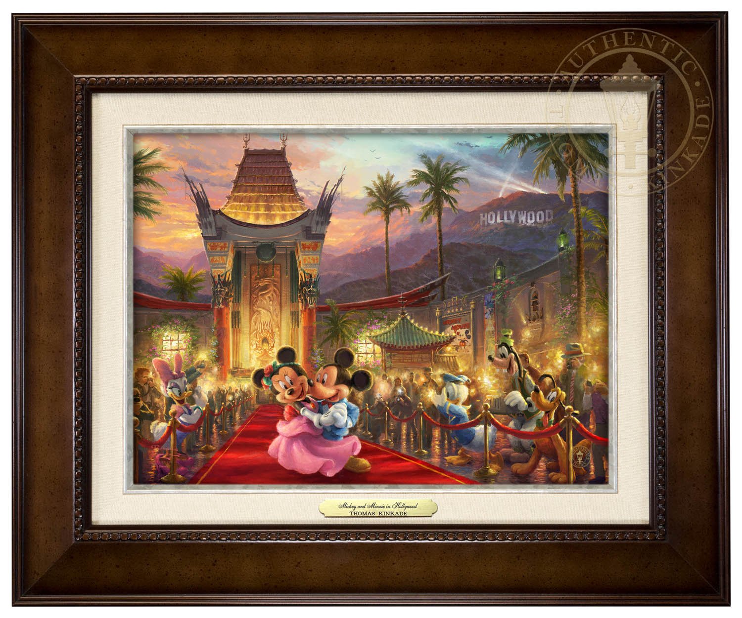 Mickey and Minnie walk the red carpet - Espresso Frame