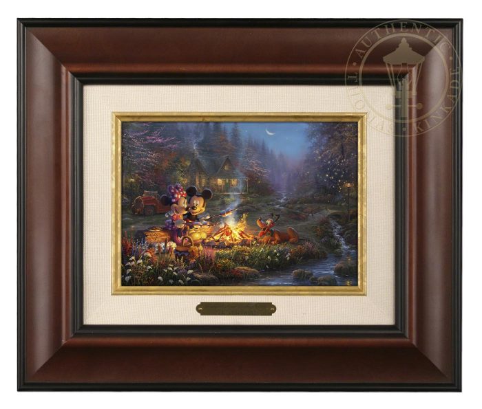 Thomas Kinkade Disney - Mickey and Minnie Sweetheart Campfire