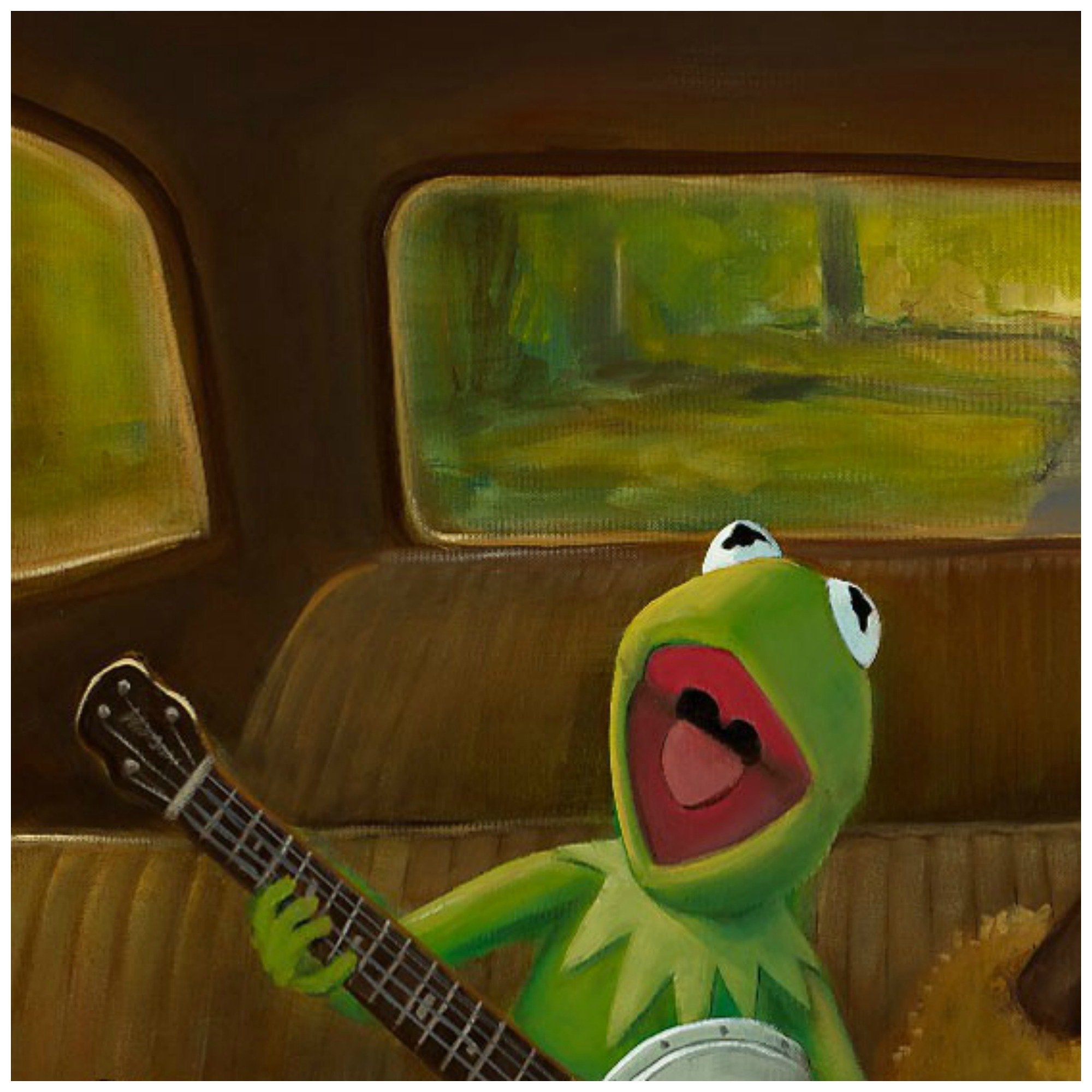 Movin Right Along by Rob Kaz. Fozzie the bear behind the driver&
