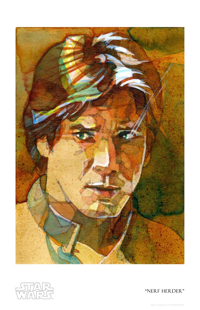 Vintage style portrait of young Han Solo - Paper
