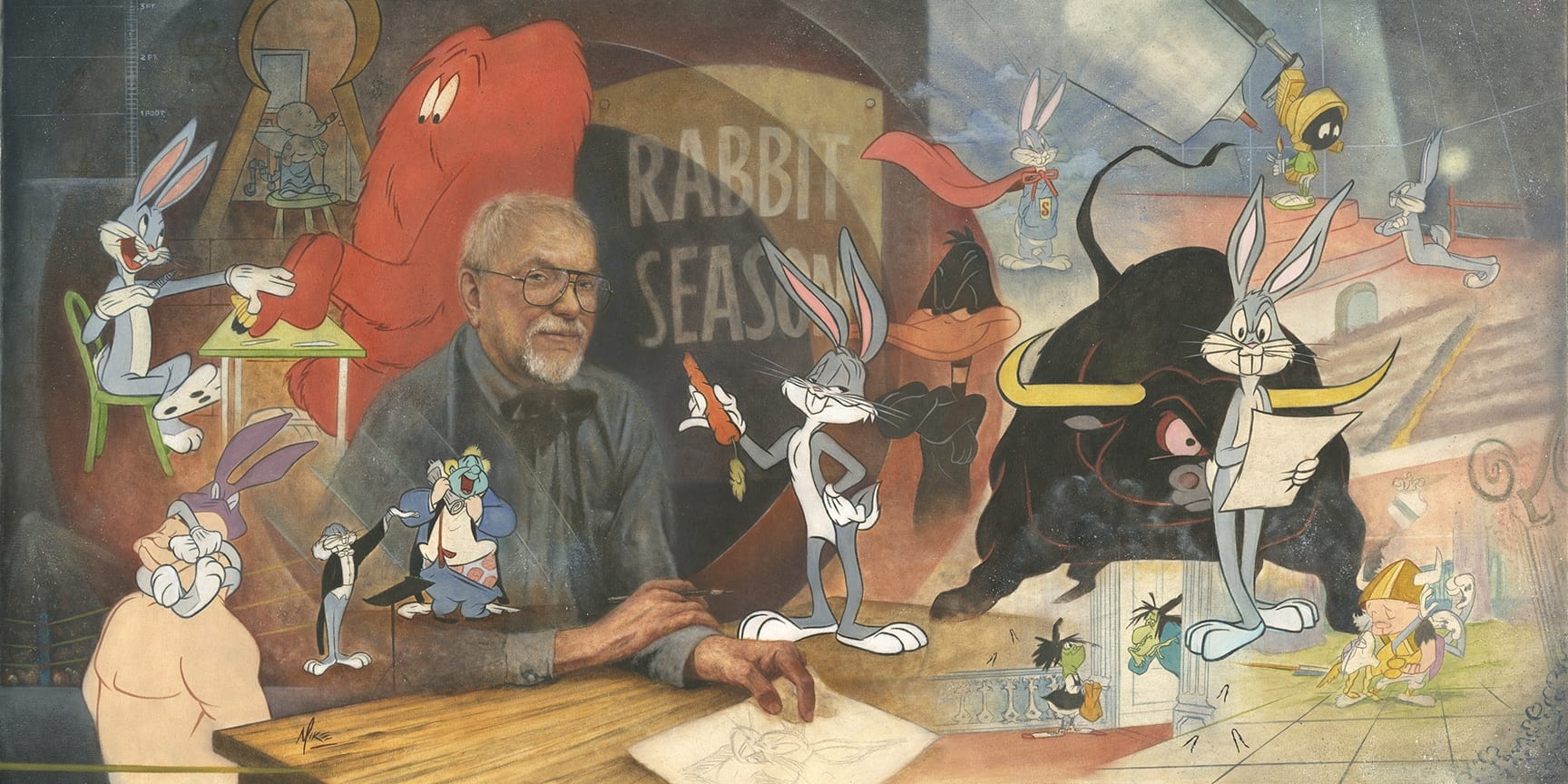 Features Bugs in nine different cartoons directed by Chuck Jones!