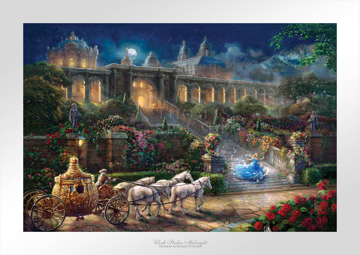 Cinderella, racing down the castle&