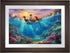 Prince Eric comes out to meet Ariel on a small rowboat, as all the sea creatures look on - Gallery Bronze Frame.