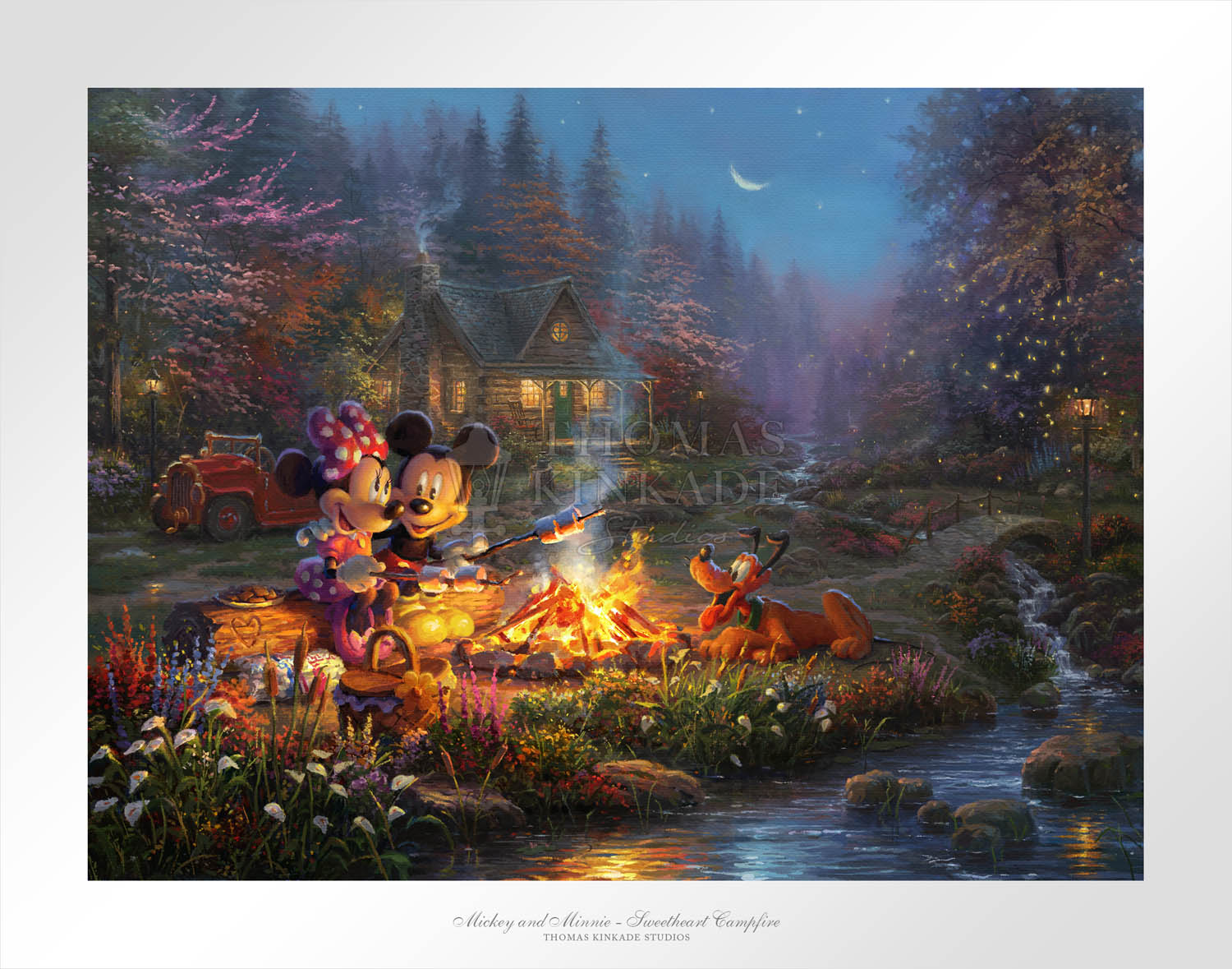 Mickey and Minnie - Sweetheart Campfire - Limited Edition Paper By
