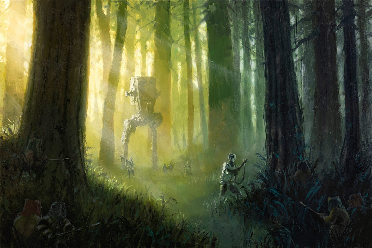 The AT-ACT Walkers are scouting the terrain. 