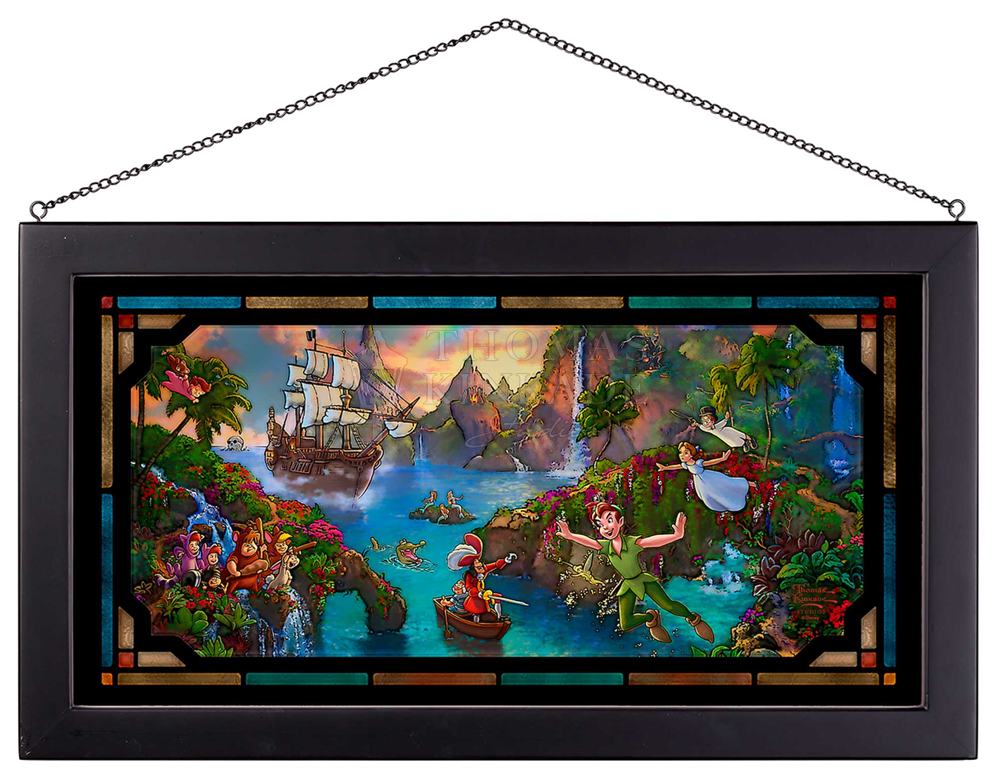 Peter Pan's Never Land - Framed Glass Art By Thomas Kinkade