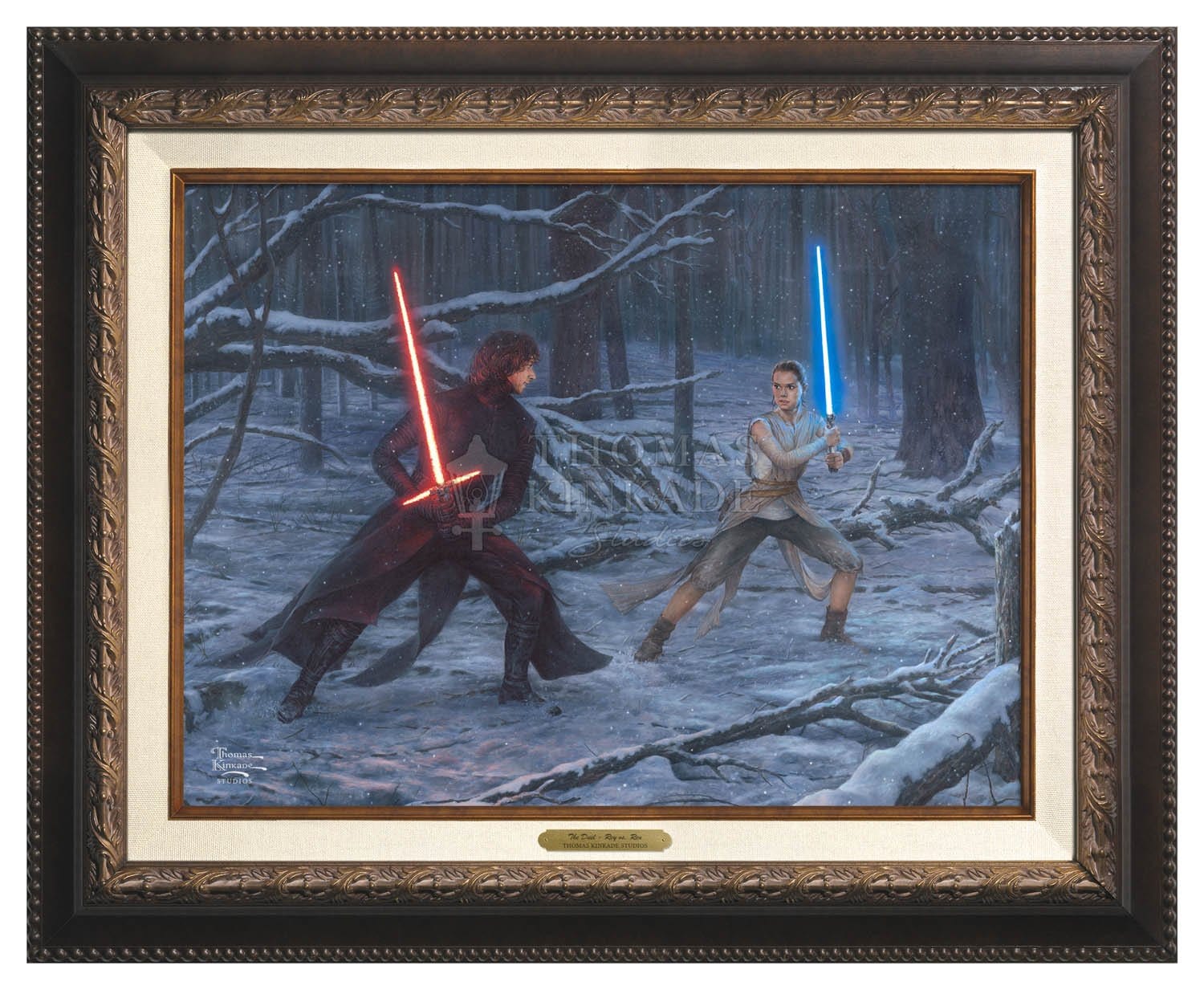 Duel: Rey vs. Ren - Canvas Classics By Thomas Kinkade Studios – Disney Art Main Street
