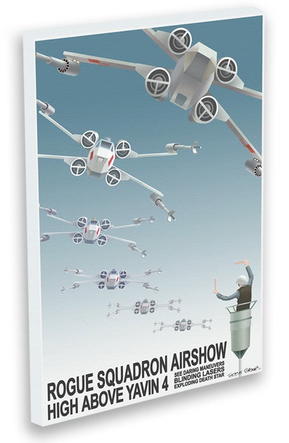 A squadron of X-Wings join the Rogue Squadron Air Show High Above the Yavin 4. - Gem